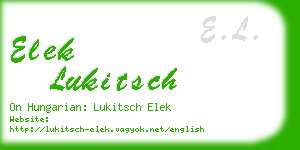 elek lukitsch business card